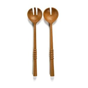 Ensemble de couverts en bois au design unique avec des bords lisses et une prise robuste pour une expérience culinaire confortable et sûre - Product Image 2