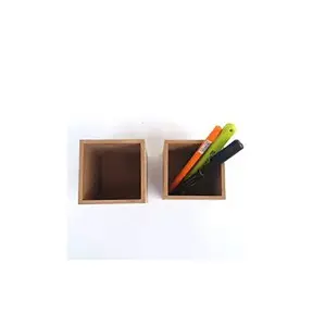 High quality MDF pen holder school accessories desk organizer handicraft The Best Gift Stationery Set Promotional Gift