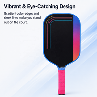 Raquette de pickleball approuvée USAPA, noyau en nid d'abeille de 16 mm, fibre de carbone T700, logo personnalisé, surface rugueuse à haute rotation, grip adhérent