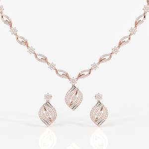 สร้อยคอเจ้าสาวทองคำ 14K คอลเลคชั่นฟลอเรนซ์ ประดับเพชรโมอิสซาไนต์ สง่างามและหรูหรา - Product Image 6