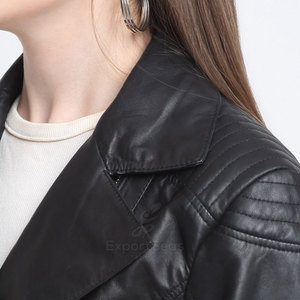 Chaqueta informal de cuero para todos los días con Cuello clásico Chaqueta de cuero de calidad premium con apariencia personalizada - Product Image 5