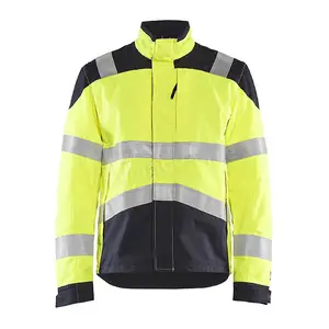 Road Construction Reflective Jackets New Design Customized High Visibility Worker Uniform Flashing Reflective Safety Jacket