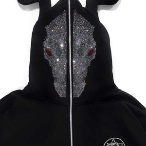 Sudadera con capucha de algodón coreano personalizada con cremallera completa lavada con ácido de alta calidad - Product Image 5