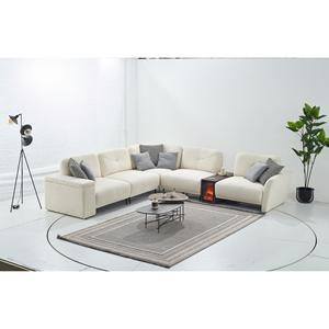 Juego de Sofás Esquineros Tetra Modernos de Estilo Europeo con Módulo de Chimenea Acolchado Ajustable en Tela para Sala de Estar, Muebles para el Hogar - Product Image 6