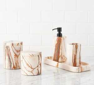 <b>Bathroom</b> Set with Lotion <b>Bottle</b> & Soap Dish - Product Image 1