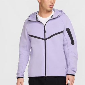 เสื้อฮู้ดกันน้ำสำหรับผู้ชาย, เสื้อกันลมน้ำหนักเบาพร้อมกระเป๋าแขนที่ปลอดภัย - Product Image 1