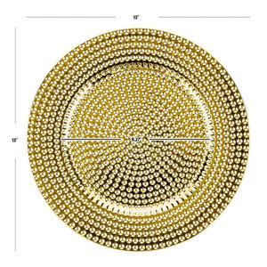 Assiette de présentation ronde en métal or et blanc faite à la main, parfaite pour la vaisselle élégante, les mariages et les événements spéciaux. - Product Image 4