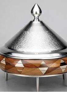 Marmite de Luxe Premium Écologique en Acier Inoxydable Isolée avec Couvercle Martelé Finition Bois pour Tous Types de Cuisinières - Product Image 2