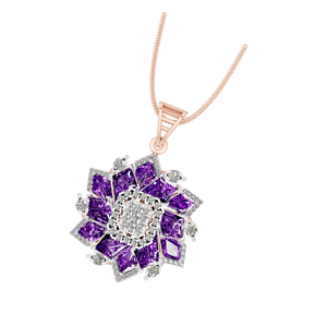 จี้เพชรโมอิสซาไนต์ทรงบริลเลียนต์คัต เงินแท้ 925 ดีไซน์รัศมีดอกไม้ ชุบโรเดียม หรูหรา ทันสมัย เหมาะสำหรับเป็นของขวัญในโอกาสแต่งงาน - Product Image 1