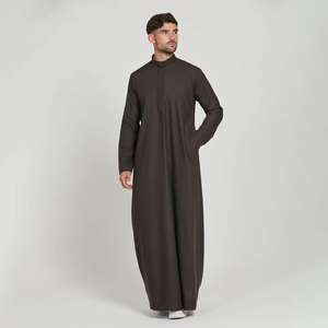 Premium Emirati Thobe Sage Luxury Kandura Ropa árabe tradicional Elegante para hombre Jubba Suave y transpirable Moderno - Product Image 4