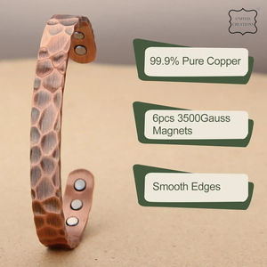 Bracelet en cuivre réglable pour hommes femmes bracelet d'arthrite bracelet de santé magnétique - Product Image 3