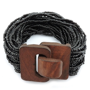 Ensemble de bracelets en bois naturel à la mode bijoux pour femmes fait à la main accessoire de cadeau de mode classique - Product Image 4