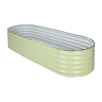 Kit de Jardinière Surélevée Ovale en Métal Galvanisé et Acier Inoxydable Thermolaqué pour Vente en Gros, Grande Jardinière Facile à Assembler pour la Maison
