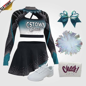 Oem Wholesale Rhinestone Cheerleading Uniforms Design <strong>Cheerleaders</strong> <strong>Sexy</strong> <strong>Cheerleader</strong> Uniform - Product Image 3