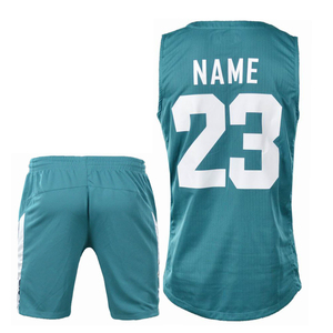 Ensemble de vêtements d'équipe personnalisés en maille de polyester léger à séchage rapide avec impression par sublimation pour uniformes de basket-ball de clubs - Product Image 2