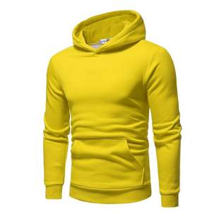 เสื้อสวมหัวมีฮู้ดสำหรับผู้ชายสีทึบแขนยาวมีกระเป๋าข้างและดีไซน์ตามสั่งขนาดใหญ่พิเศษ - Product Image 3