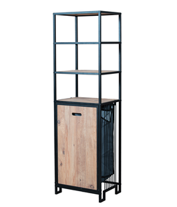 Cesto para Ropa Sucia, Mueble para Ropa Sucia, Cesto para Ropa Sucia con Estantes, Organizador de Ropa Sucia Metálico de 4 Niveles - Product Image 4