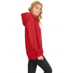 Vente en gros de sweat à capuche léger pour femmes impression de logo personnalisé col à capuche longue longueur pour la saison d'hiver - Product Image 3