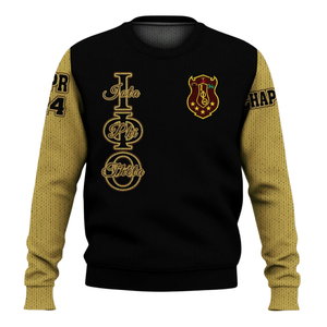 Iota Phi Theta fraternité 1963 acrylique tricot pull Chenille lettres grec vêtements pull hiver grec vêtements - Product Image 2