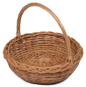 Cesta de mimbre con forma de cuenco tradicional, cesta de flores decorativa multiusos para almacenamiento y regalo - Product Image 4