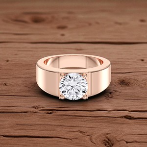Anillo de Compromiso Solitario con Diamante Moissanite de Corte Redondo de 2.00 Quilates E-F/VVS-VS, Engastado en Plata - Product Image 2