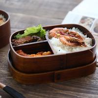 Boîte à bento en bois de haute qualité, boîte à lunch pour emballage des aliments, les collations et les bonbons, de style japonais/occidental
