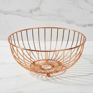 Corbeille à fruits en métal de style bio, écologique, fruits frais mélangés de haute qualité, dimensions hauteur 12,065 cm, largeur 28,575 cm - Product Image 2