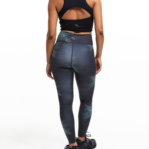 Women Full Length Denim Woven <b>Leggings</b> Breathable Quick Dry Yoga Fitness Tights Elastic Waist Activewear Wholesale Stock - Product Image 1