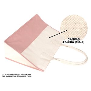 Sac fourre-tout en toile rose Elite Large pour femmes, durable, en coton 390 g/m², pour le shopping et la plage, avec poche - Product Image 6