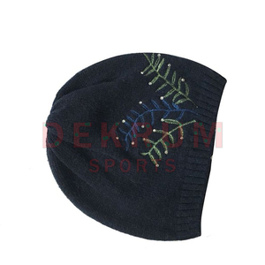 Meilleur bonnet personnalisé en gros, votre propre logo brodé, bonnet tissé avec différents motifs, taille adulte - Product Image 3