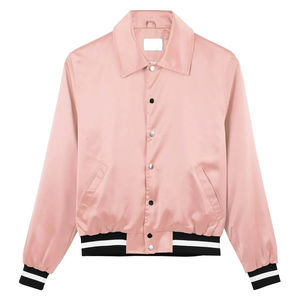 Chaqueta Bomber de Lana para Hombre, Diseño Más Reciente de 2025, Chaqueta Universitaria Negra con Ribete de Cuero, Cómoda, de Alta Calidad, OEM - Product Image 6