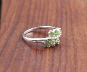925 Sterling Silver Women's Trendy Peridot Cluster Cocktail <b>Ring</b> with Prong Setting Classic Fancy Fine Jewelry for Everyday Wear - Product Image 2
