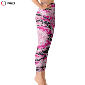 Pantalons de sport taille haute personnalisés, leggings et vêtements de sport pour femmes, vêtements de yoga par Inspire Apparel - Product Image 5