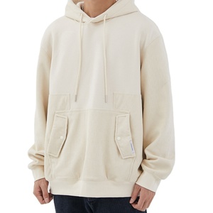 Sweats à capuche une pièce pull surdimensionné pour hommes à épaules tombantes en coton polaire vente de gros Nouvelle arrivée - Product Image 2