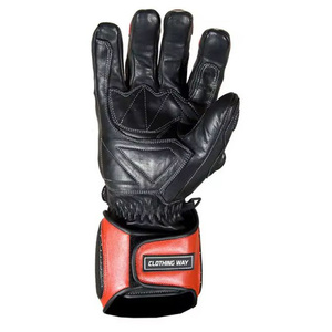 Gants de moto tout-terrain en cuir pleine fleur, cuir de vache véritable, entièrement personnalisés, imperméables, compatibles avec les écrans tactiles - Product Image 3