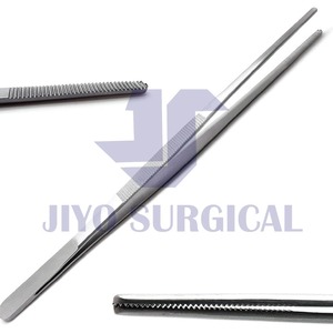 Meilleure qualité 6 pouces pansement pouce pince 2cm tissu en acier inoxydable pince à épiler chirurgicale médicale pointe dentelée Source d'alimentation manuelle - Product Image 3