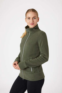 <b>Women's</b> Nylon Equestrian <b>Jodhpurs</b> Stretch Panels Zip-Up Front Fleece Jumper Windproof Breathable Waterproof for Trail Arena Work - Product Image 2