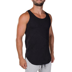 Débardeurs de sport décontractés personnalisés en gros pour hommes - Tissu respirant, écologique, à séchage rapide, en élasthanne/coton, pour musculation - Product Image 3