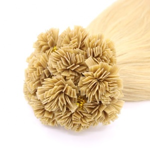 Extensiones de cabello Remy de queratina vietnamita virgen 100%, pelucas rectas rizadas de onda Natural de alta calidad, materia prima - Product Image 1