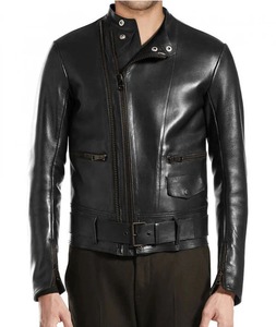 Chaqueta de Motociclista de Cuero PU Negra para Hombre, Diseño Nuevo con Cuello Alto 2026, Chaqueta de Motociclista con Cremallera Delantera y Hombros Acolchados - Product Image 2