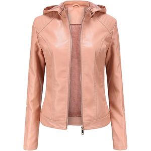 Premium Hooded Sheep Leather Jacket For Women Custom Made Fashion Wear - Product Image 5