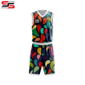 Maillot de basket-ball personnalisé unisexe Short en maille de polyester à séchage rapide Plus Uniformes de basket-ball personnalisés XS imprimés respirants pour adultes - Product Image 4