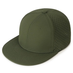Chapeaux de baseball en polyester à 6 panneaux avec trous découpés au laser Casquette de sport à séchage rapide Fabricant de chapeaux en coton avec logo personnalisé - Product Image 1