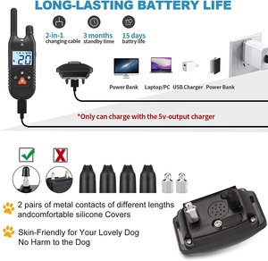 Venta al por mayor Collar de entrenamiento para perros con control remoto Collar de entrenamiento eléctrico recargable de ultra larga distancia para perros - Product Image 3