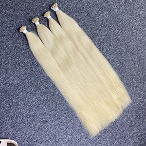 Acheter 100% Extensions de cheveux vierges vietnamiennes Remy brutes à double tirage I-Tip Keratin Straight 100g Diverses couleurs Remy Bulk Discounts - Product Image 3