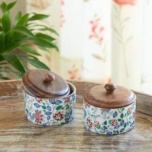 Tarro de cerámica hermético para conservar frutas secas y aperitivos. Juego de tarros de cerámica para organizar la cocina y almacenar en el despensa. Precio bajo. - Product Image 2