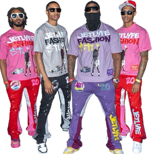 Chándal personalizado para hombre, pantalones acampanados, pantalones acampanados, conjunto personalizado, pantalones acampanados, conjunto de Fitness - Product Image 2