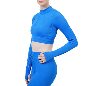 Conjunto de Yoga sin mangas de alta calidad para mujer, estampado de logotipo personalizado en la parte delantera, ropa activa transpirable, gimnasio de talla grande Xxl, cintura elástica - Product Image 2
