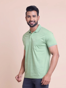 100% ผ้าฝ้ายพรีเมี่ยมสำหรับผู้ชาย, เสื้อยืดแขนสั้นคอโปโลมีสไตล์และความสบายสูงสุดพร้อมความยืดหยุ่นสำหรับสวมใส่สบาย - Product Image 4