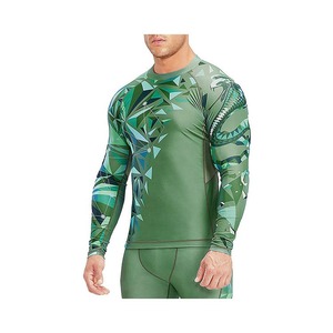 Maillots de compression de sport à manches courtes, rashguard personnalisé avec logo, rashguard sublimé pour hommes - Product Image 1